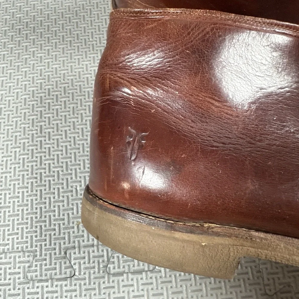 FRYE Vintage Whiskey Leather Chukka Boots Vibram Men's 9.5 D Made in USA 7151